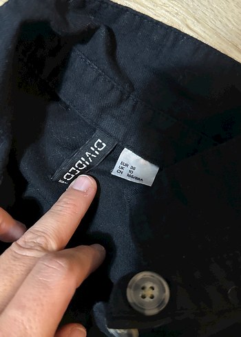 Düğmeli Siyah Hamile Midi Ceket - Görsel 2