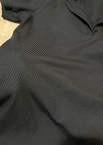 Kız Siyah Kısa Kollu Polo Tişört - Görsel 2