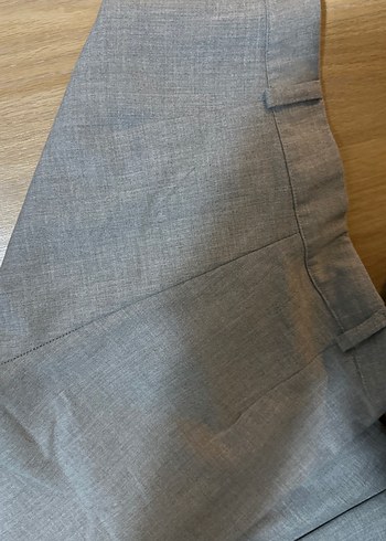 Kadın gri Keten Kumaş Pantolon - Görsel 3