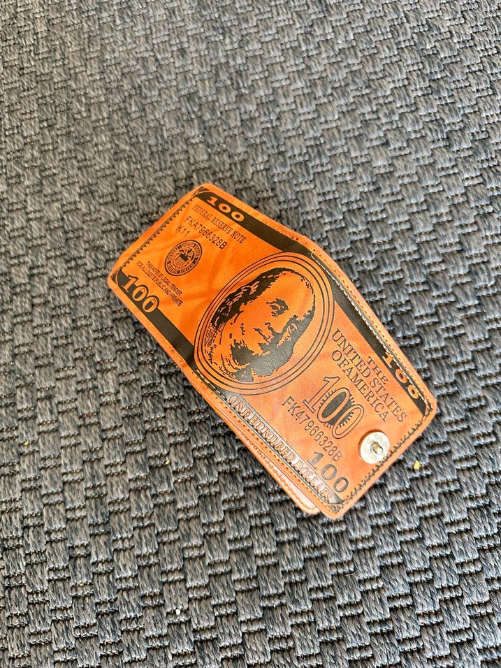 Dolar Desenli Kahverengi Erkek Cüzdan - Görsel 4