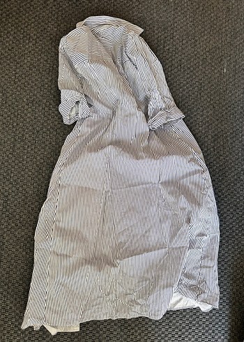 Çizgili gömlek elbise - Görsel 5