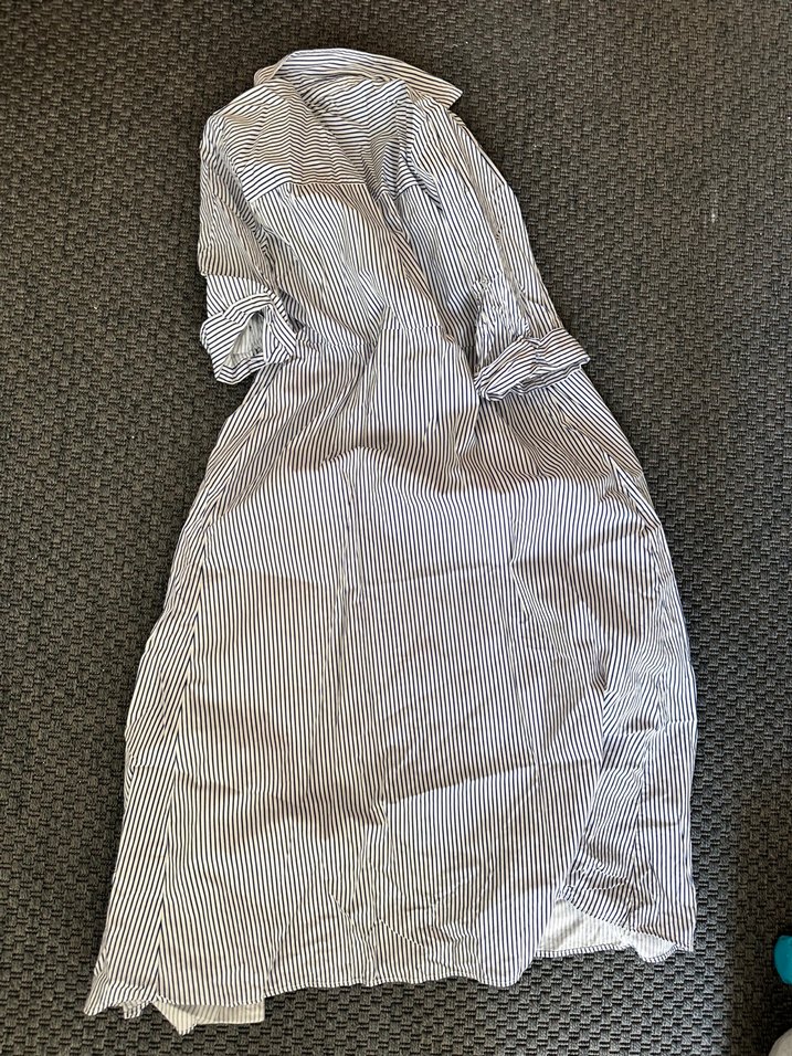 Çizgili gömlek elbise - Görsel 5