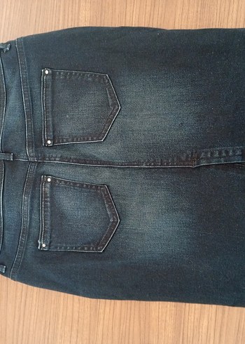 Colins Lacivert Midi Denim Etek - Görsel 7