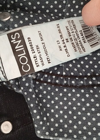 Colins Lacivert Midi Denim Etek - Görsel 4