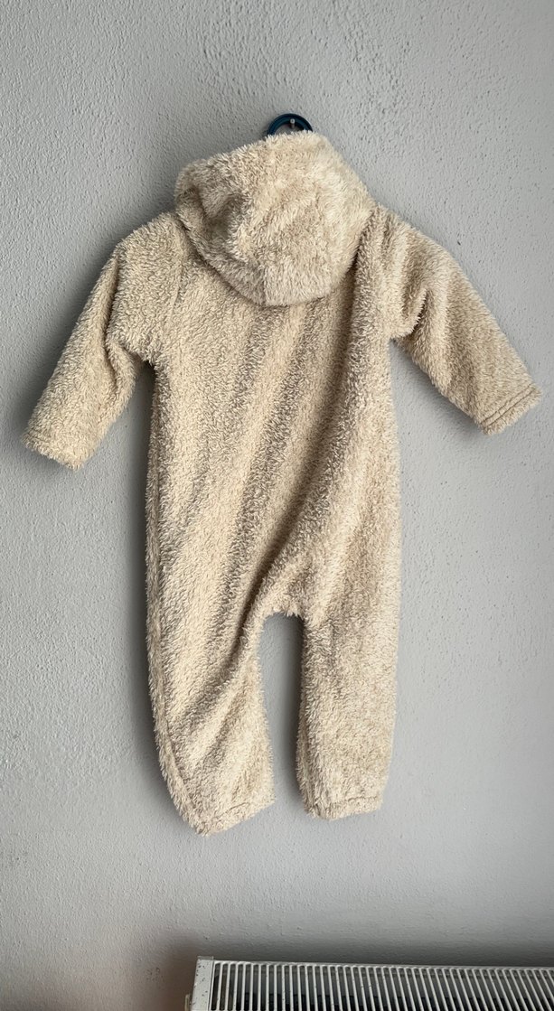 Kürklü Kapüşonlu Bebek Tulum - Görsel 5