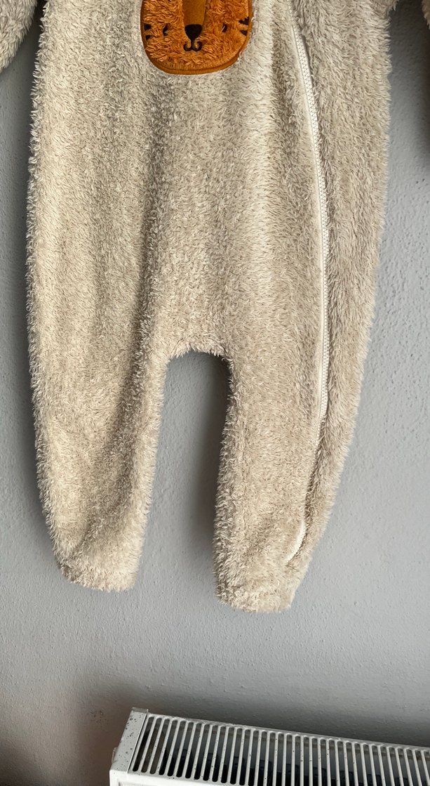 Kürklü Kapüşonlu Bebek Tulum - Görsel 3