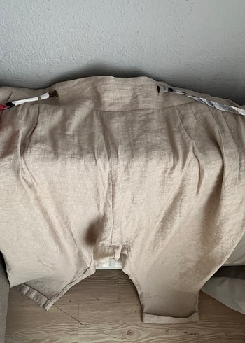 Bej Kadın Uzun Keten Takım - Görsel 6