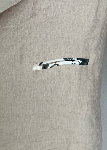 Bej Kadın Uzun Keten Takım - Görsel 4