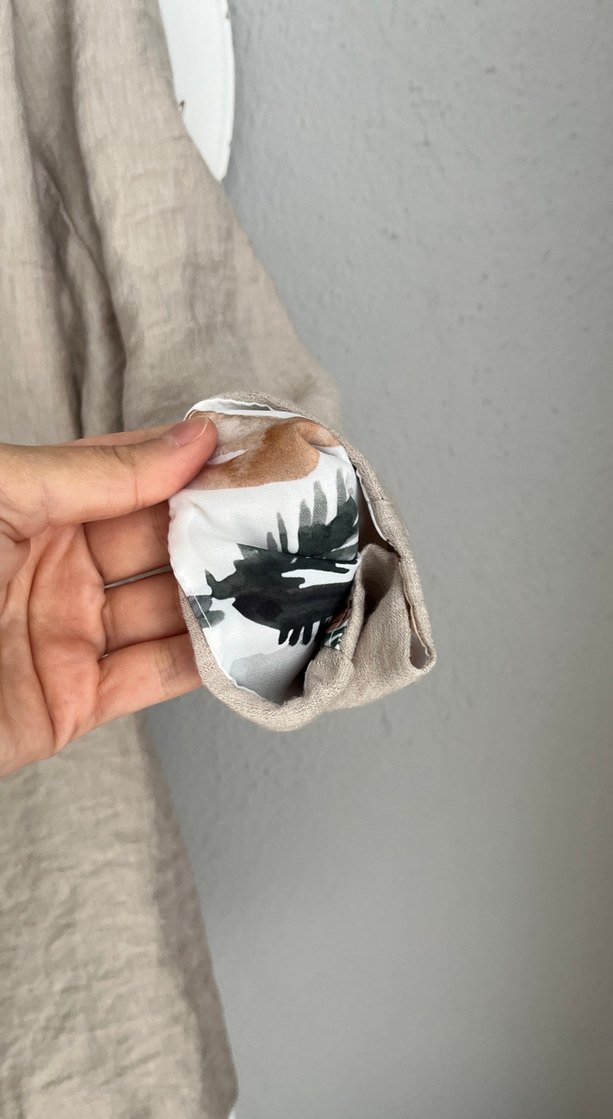 Bej Kadın Uzun Keten Takım - Görsel 5