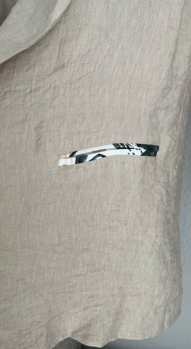 Bej Kadın Uzun Keten Takım - Görsel 4