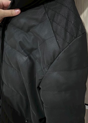 Siyah Fermuarlı Erkek Midi Mont - Görsel 3