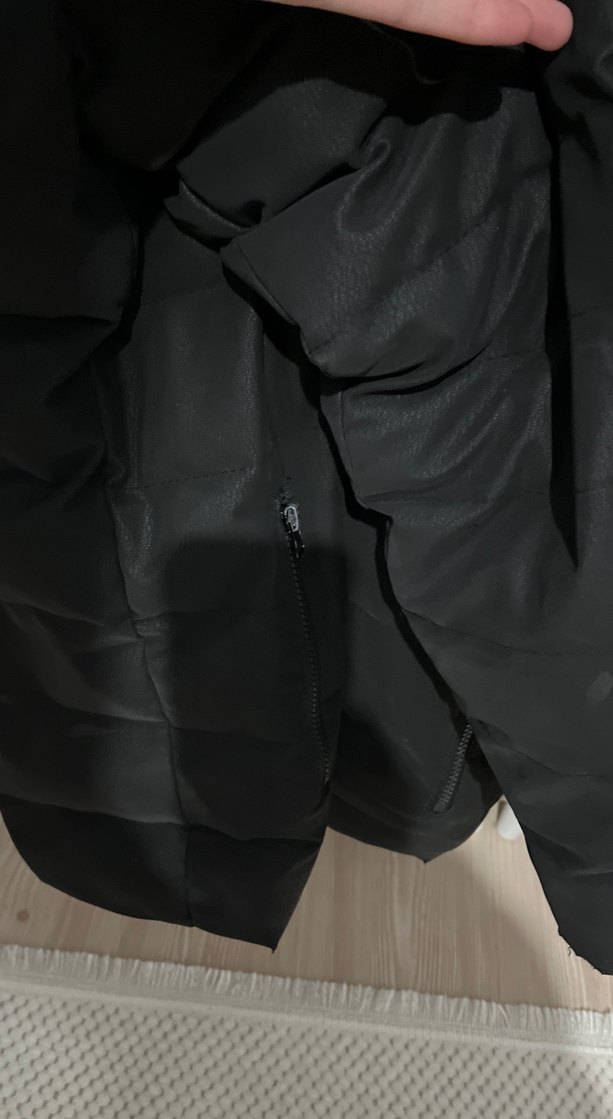 Siyah Fermuarlı Erkek Midi Mont - Görsel 4