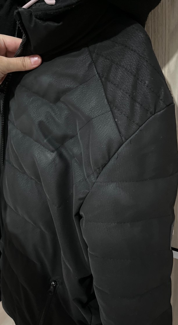 Siyah Fermuarlı Erkek Midi Mont - Görsel 3