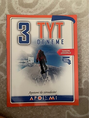 Apotemi 3 adet tyt deneme hiç kullanılmadı sıfır