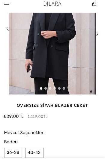 Siyah blazer ceket