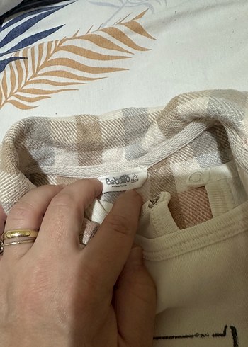 Bebetto Kız Bebek Ekose Gömlek ve Pantolon Takımı