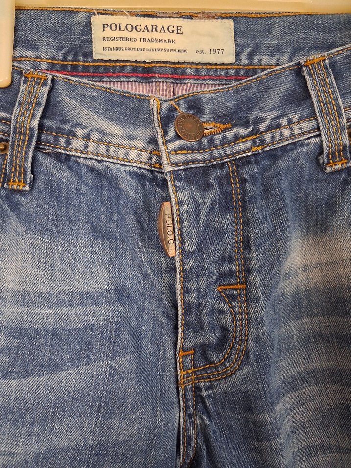 erkek  Lacivert Denim Mini Şort - Görsel 2