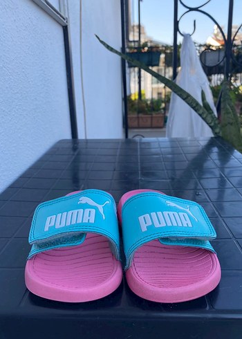 23 Beden Kız Çocuk Pembe Mavi Puma Terlik