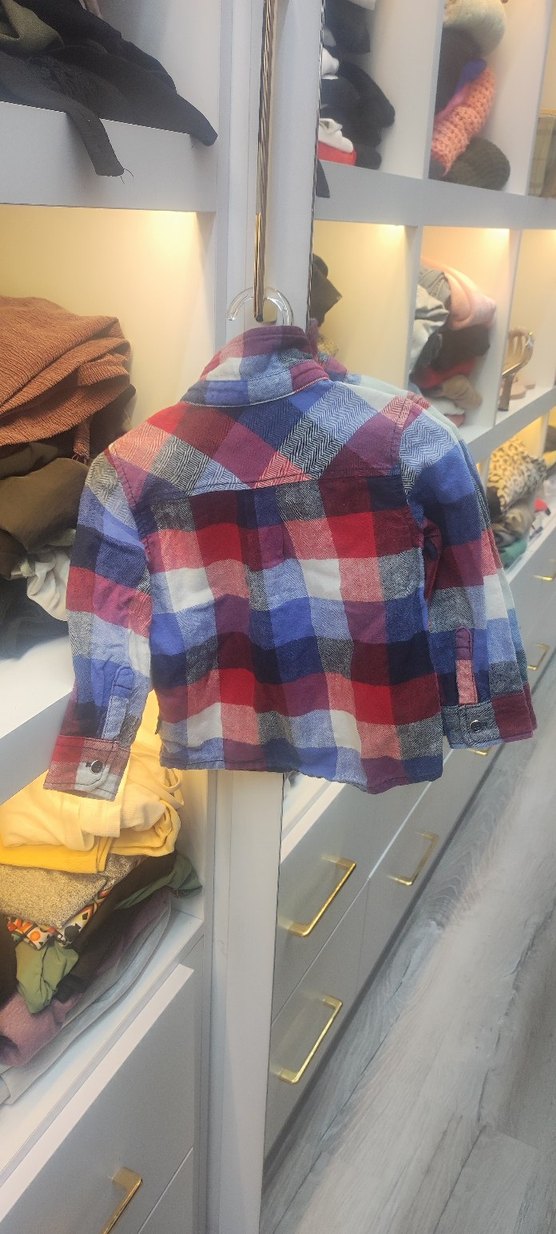 Erkek Çocuk Uzun Kollu Kareli Gömlek - Görsel 2