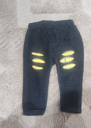 Sarı Düğmeli Erkek Çocuk Bol Kesim Pantolon - Görsel 4