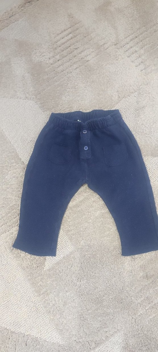 Sarı Düğmeli Erkek Çocuk Bol Kesim Pantolon - Görsel 2