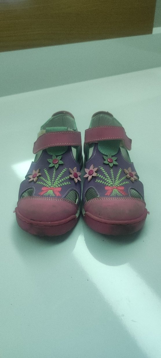 Çiçek Desenli Renkli İlk Adım Ayakkabısı - Görsel 3