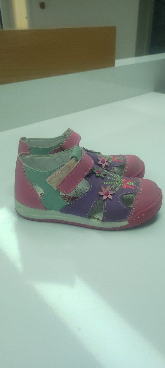 Çiçek Desenli Renkli İlk Adım Ayakkabısı - Görsel 2