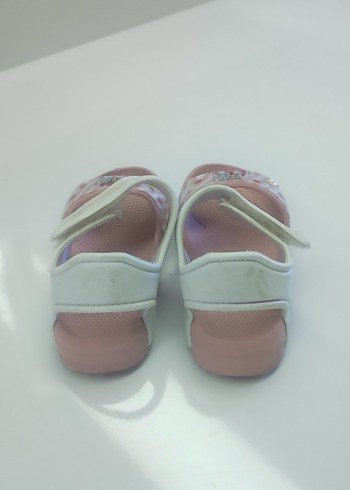 Kız Çocuk Pembe Desenli Cırt Cırtlı Terlik - Görsel 4