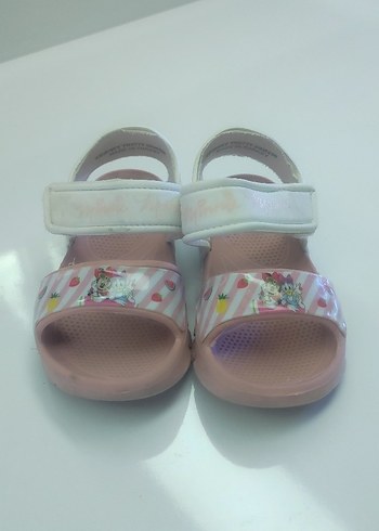 Kız Çocuk Pembe Desenli Cırt Cırtlı Terlik - Görsel 3