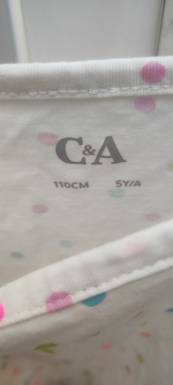 Kız Çocuk Beyaz Renkli Puantiyeli Elbise - Görsel 3