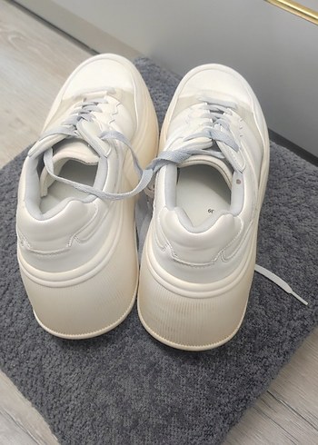 39 Beden beyaz Renk Beyaz Minimalist Kadın Platform Spor Ayakkabı