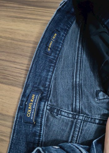 Erkek Gri Mavi Bol Kesim Midi Kot Pantolon - Görsel 4