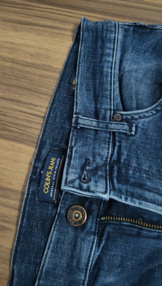 Erkek Gri Mavi Bol Kesim Midi Kot Pantolon - Görsel 3