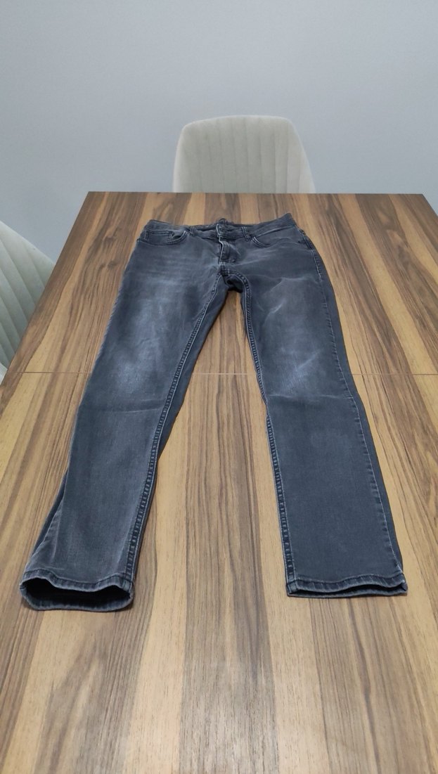 Gri Erkek Midi Kot Pantolon - Görsel 2