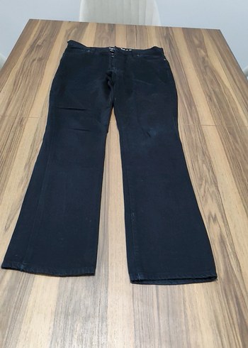 Erkek Siyah Düğmeli Denim Pantolon - Görsel 2
