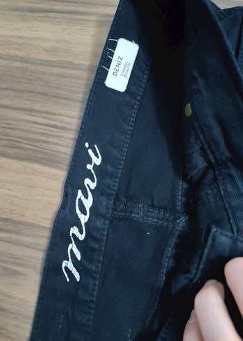 Erkek Siyah Düğmeli Denim Pantolon - Görsel 3