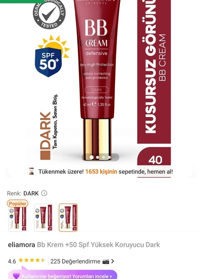 Eliamora bb krem +50 spf koruma - Görsel 2