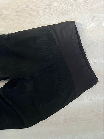 Siyah kumaş hamile pantolonu