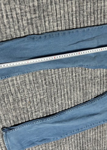 Düğmeli Erkek Mavi Denim Pantolon - Görsel 4