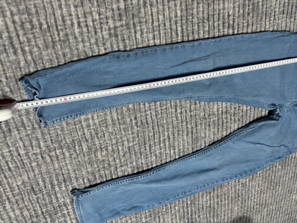 Düğmeli Erkek Mavi Denim Pantolon - Görsel 4