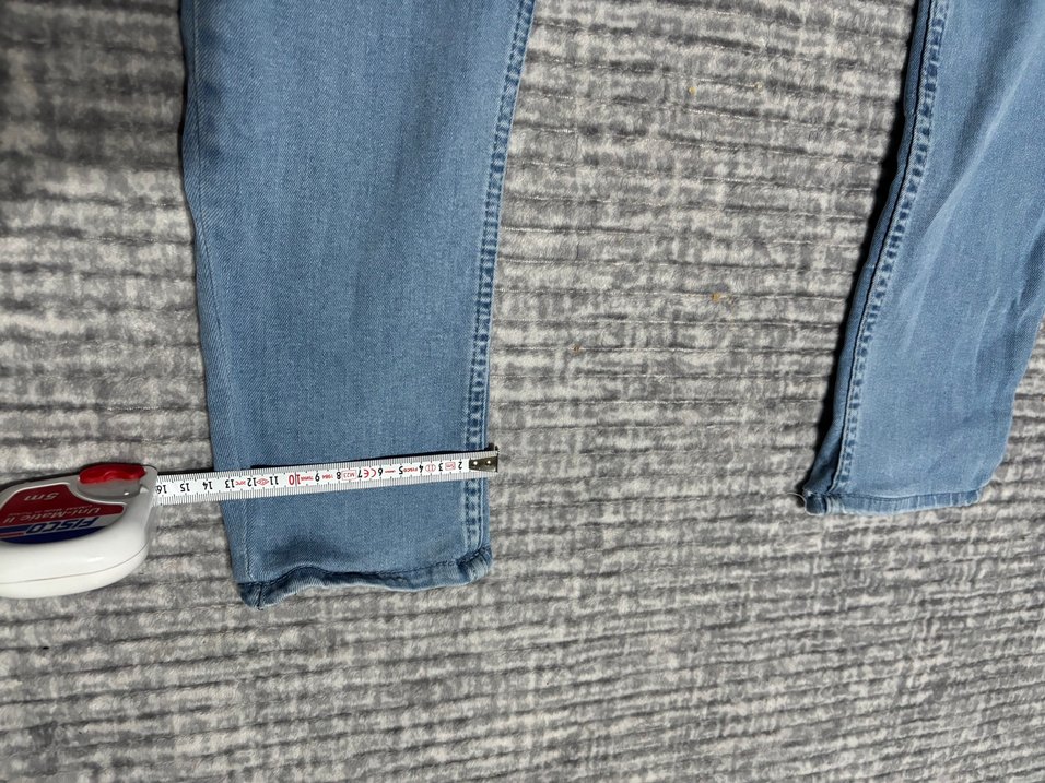Düğmeli Erkek Mavi Denim Pantolon - Görsel 5