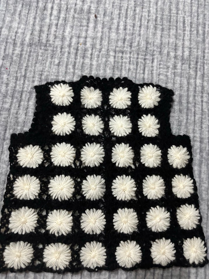 El örgüsü çocuk yelek - Görsel 2