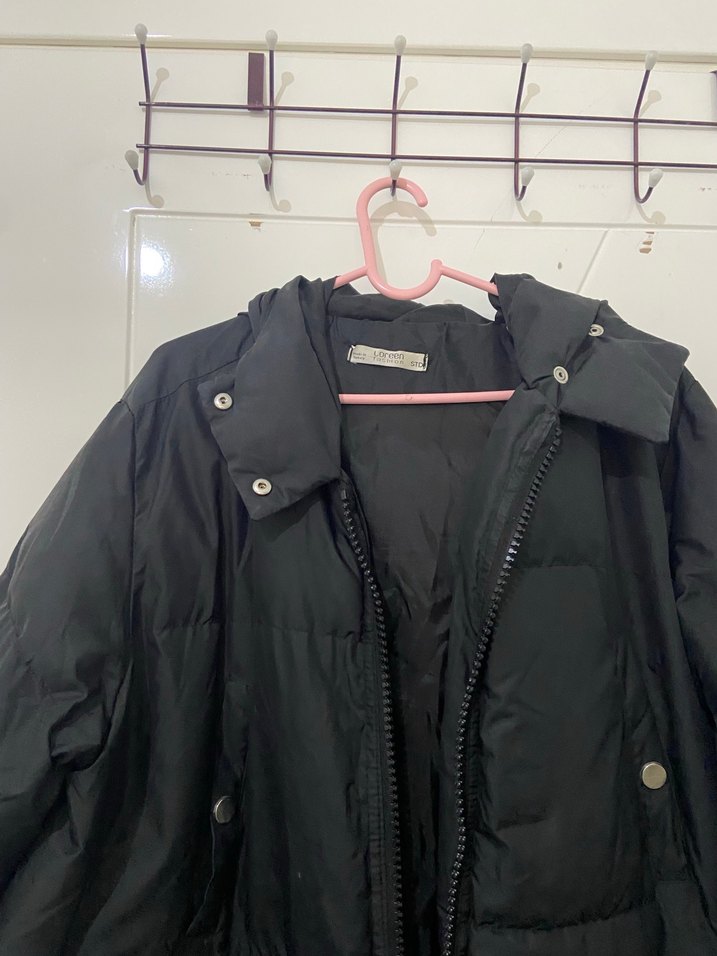 Siyah Düğmeli Kadın Kışlık mont - Görsel 3