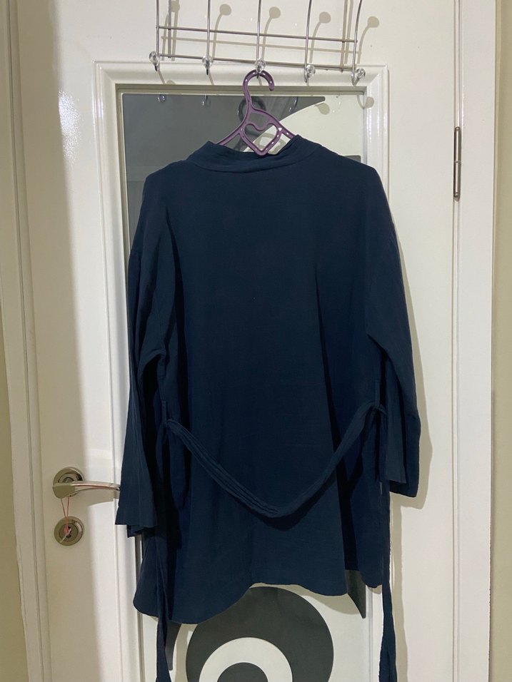 Kadın Lacivert Kimono - Görsel 3
