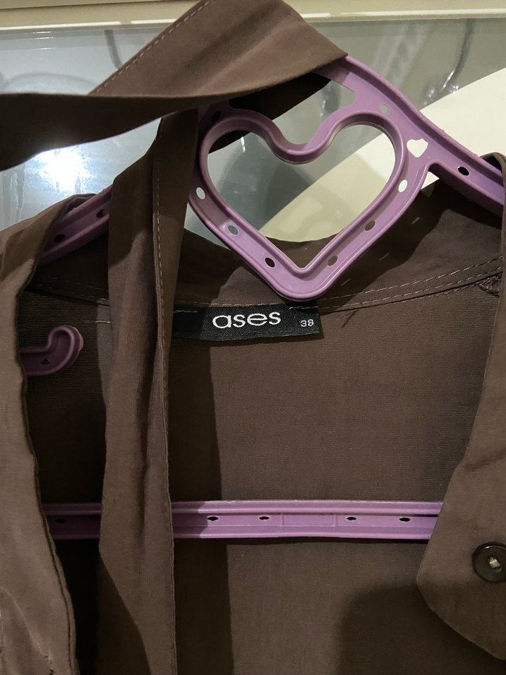 Drapeli Kahverengi Uzun Kadın Elbise - Görsel 3