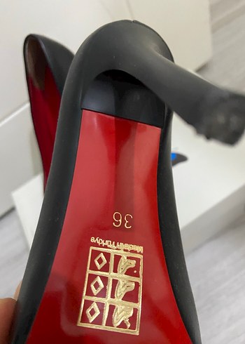 Siyah Stiletto Topuklu Kadın Ayakkabı - Görsel 4