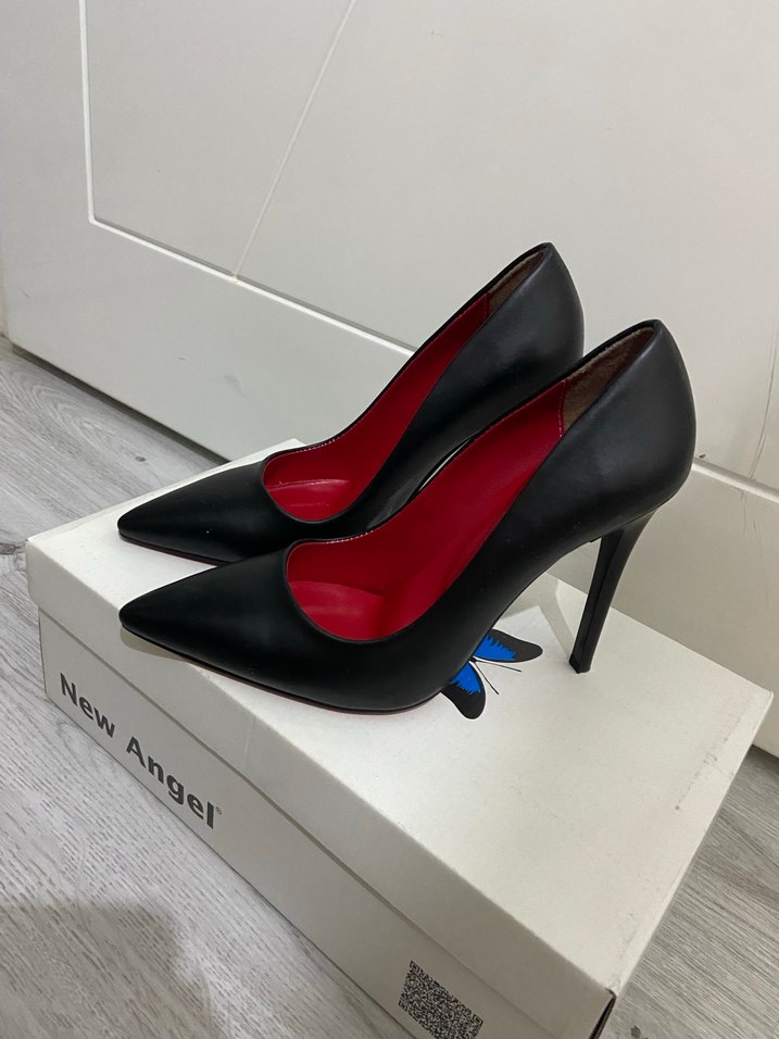 Siyah Stiletto Topuklu Kadın Ayakkabı - Görsel 3