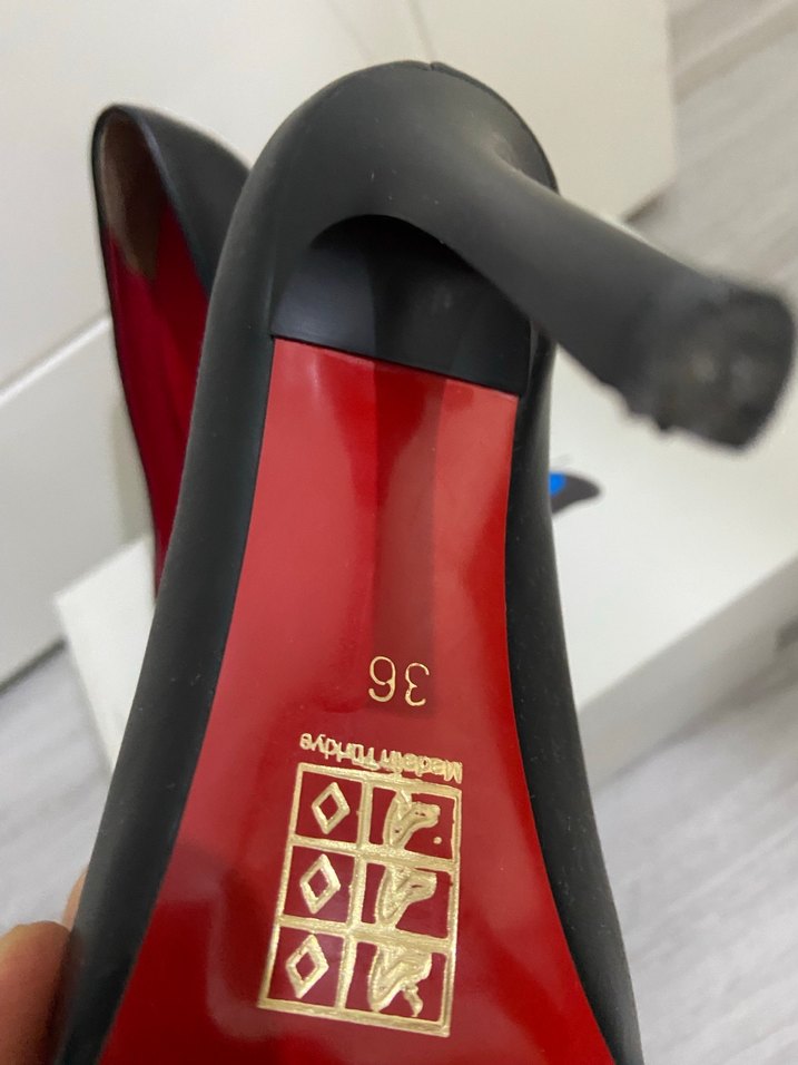 Siyah Stiletto Topuklu Kadın Ayakkabı - Görsel 4