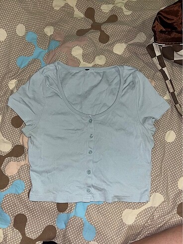 h&m bebek mavisi crop