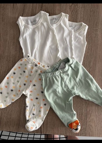 Erkek Bebek Pamuklu Kolsuz 3'lü Takım